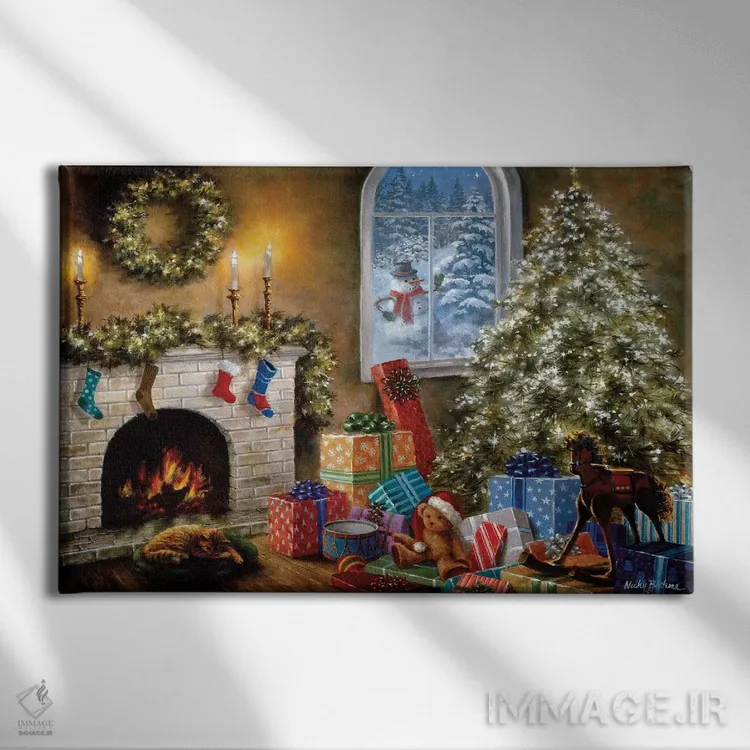 تابلو هیچ موجودی تکان نمیخورد اثر نیکی بومه - نمای روبهرو روی دیوار