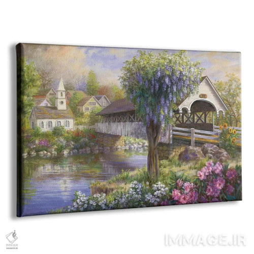 تابلو پل پوشیدهٔ خوشمنظره اثر نیکی بومه - نمای پرسپکتیو محصول