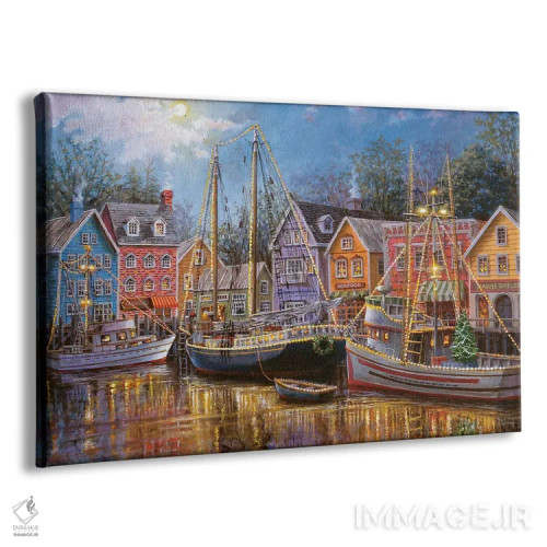 تابلو کشتیهای نورانی اثر نیکی بومه - نمای پرسپکتیو محصول