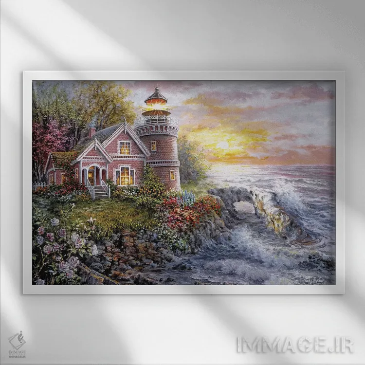 تابلو نگهبان بیدار دریانورد اثر نیکی بومه - نمای قابدار سفید