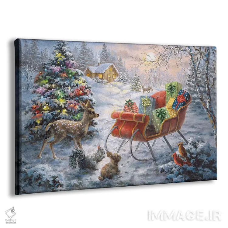 تابلو شب قبل از کریسمس است اثر نیکی بومه - نمای پرسپکتیو محصول