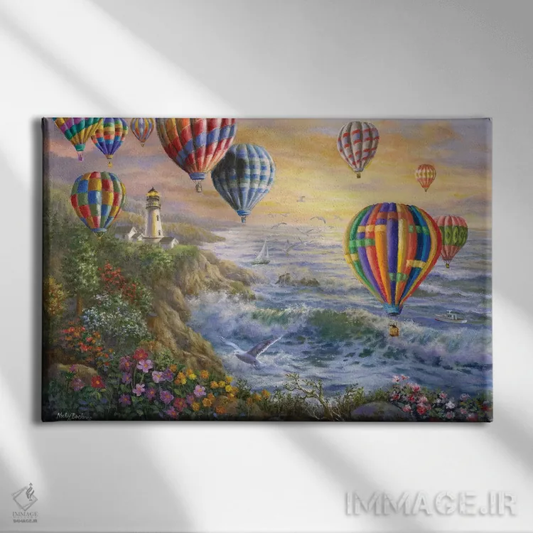 تابلو درخشش تابستانی اثر نیکی بومه - نمای روبهرو روی دیوار