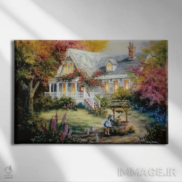 تابلو چاه آرزوها اثر نیکی بومه - نمای روبهرو روی دیوار