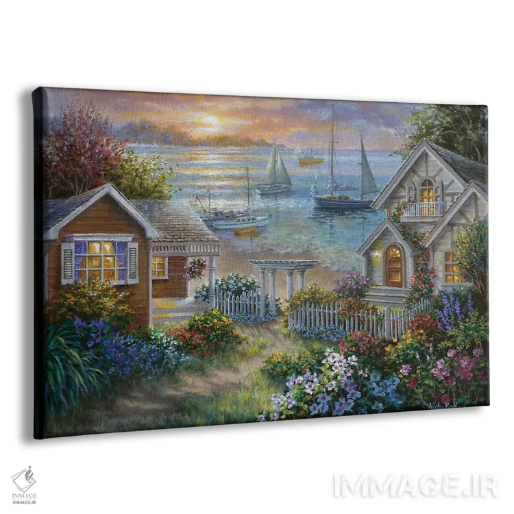 تابلو ساحل آرام اثر نیکی بومه - نمای پرسپکتیو محصول