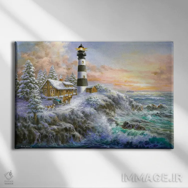 تابلو شکوه زمستانی اثر نیکی بومه - نمای روبهرو روی دیوار