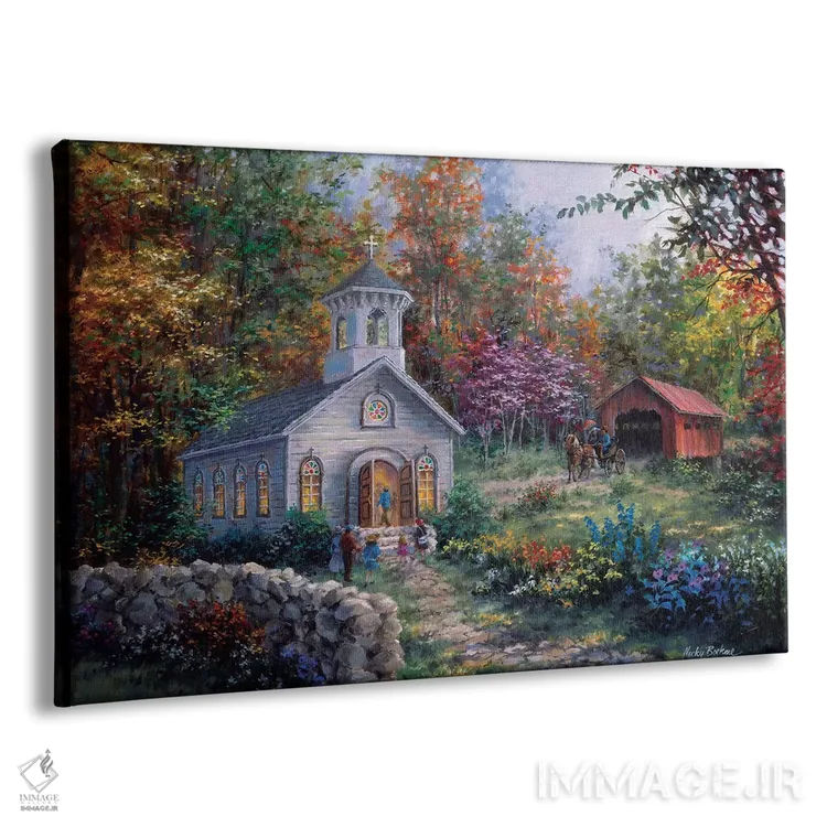 تابلو پرستش در روستا اثر نیکی بومه - نمای پرسپکتیو محصول