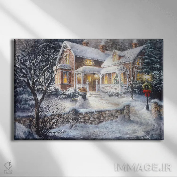 تابلو خوشامد زمستانی اثر نیکی بومه - نمای روبهرو روی دیوار