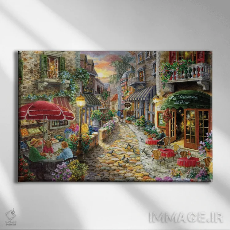 تابلو اوایل عصر در آولا اثر نیکی بومه - نمای روبهرو روی دیوار