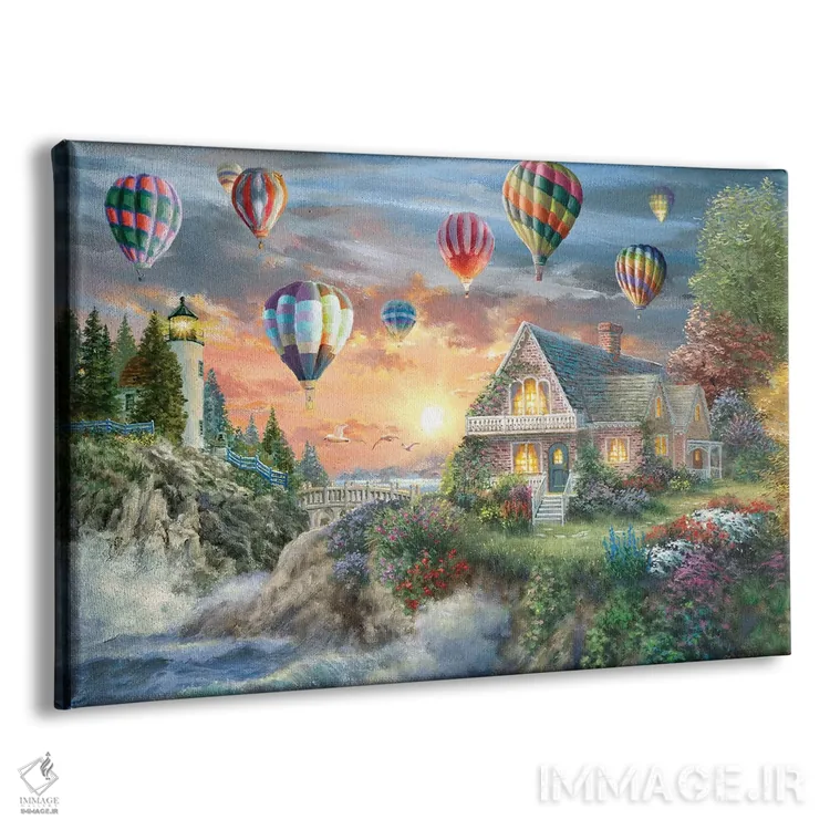 تابلو بالنها بر فراز ساحل غروب اثر نیکی بومه - نمای پرسپکتیو محصول