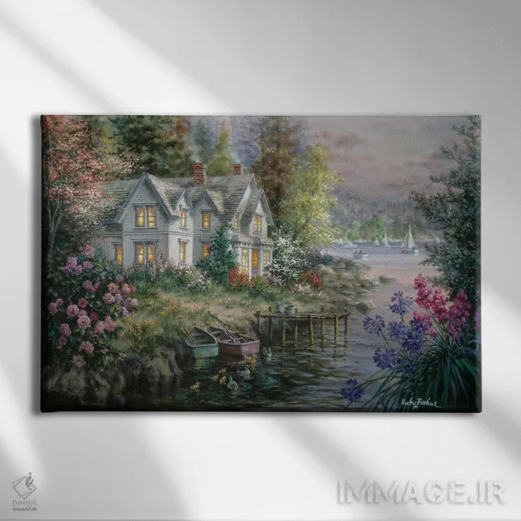 تابلو اسکلهٔ خلیج اثر نیکی بومه - نمای روبهرو روی دیوار