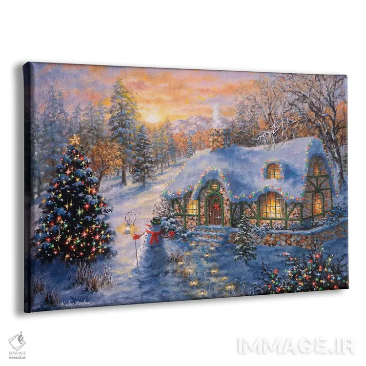 تابلو کلبهٔ کریسمس یک اثر نیکی بومه - نمای پرسپکتیو محصول