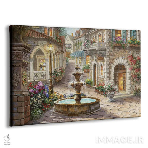 تابلو فواره سنگفرش اثر نیکی بومه - نمای پرسپکتیو محصول