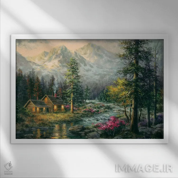 تابلو کابین کمپینگ اثر نیکی بومه - نمای قابدار سفید
