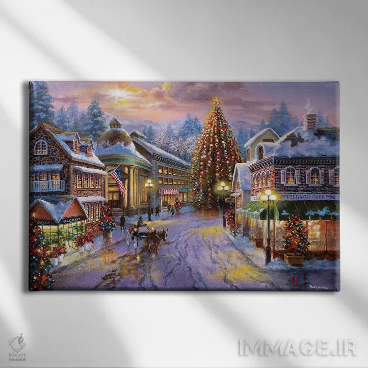 تابلو شب کریسمس اثر نیکی بومه - نمای روبهرو روی دیوار