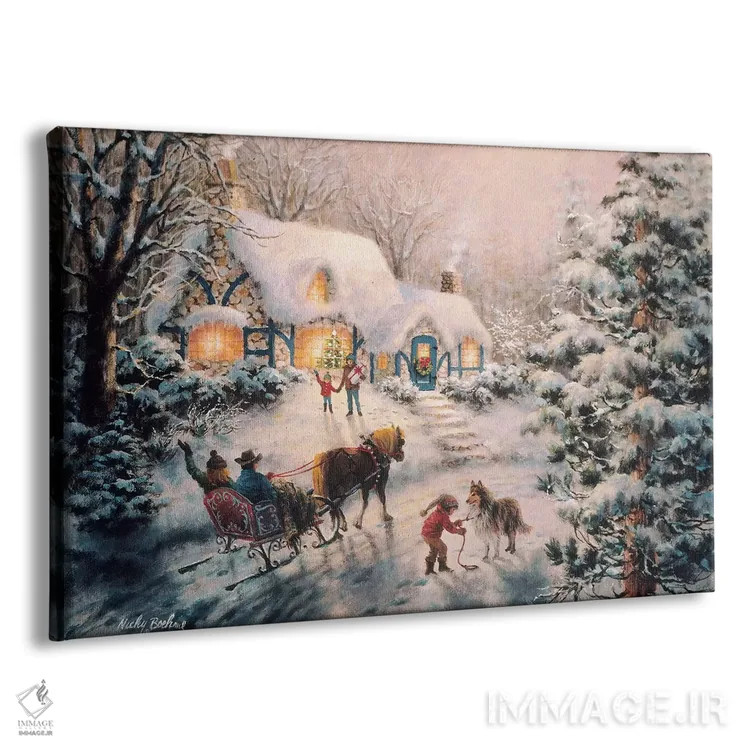 تابلو دیدار کریسمسی اثر نیکی بومه - نمای پرسپکتیو محصول