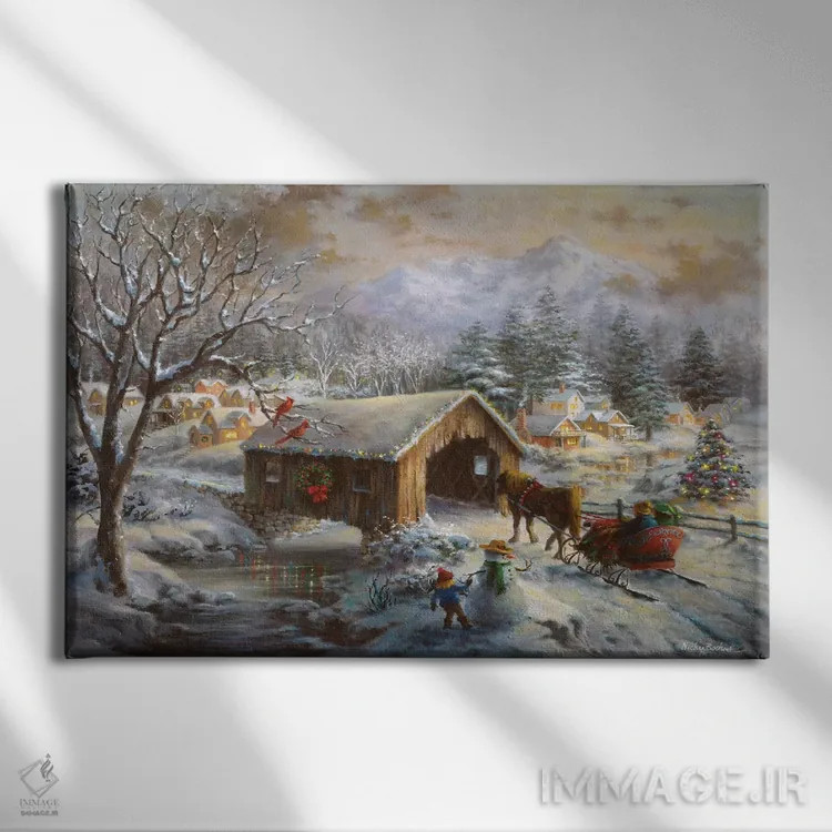 تابلو پل پوشیده اثر نیکی بومه - نمای روبهرو روی دیوار