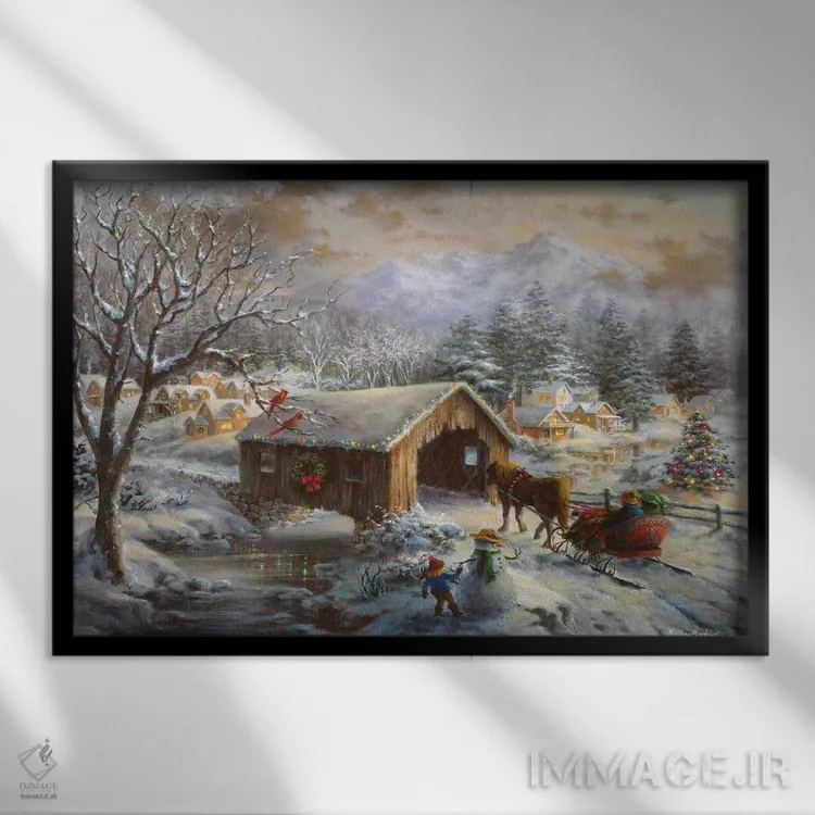 تابلو پل پوشیده اثر نیکی بومه - نمای قابدار مشکی