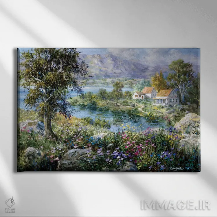 تابلو کلبهٔ افسونشده اثر نیکی بومه - نمای روبهرو روی دیوار