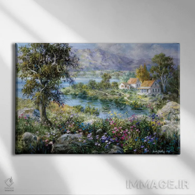 تابلو کلبهٔ افسونشده اثر نیکی بومه - نمای روبهرو روی دیوار