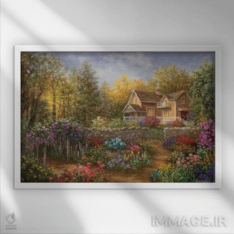 تابلو مسیر رنگین اثر نیکی بومه - نمای قابدار سفید