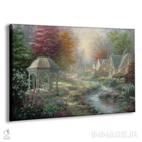 تابلو روستای آلاچیقها اثر نیکی بومه - نمای پرسپکتیو محصول