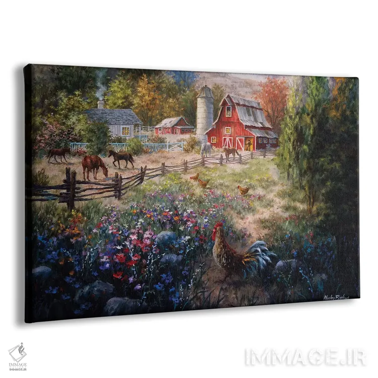 تابلو چرای زمینهای حاصلخیز اثر نیکی بومه - نمای پرسپکتیو محصول