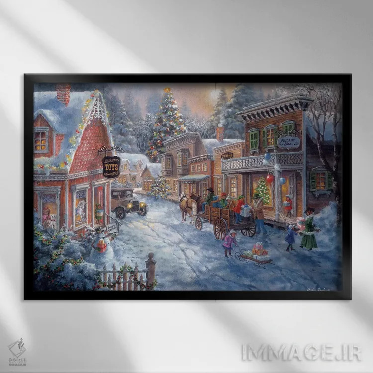 تابلو روزهای خوب گذشته اثر نیکی بومه - نمای قابدار مشکی