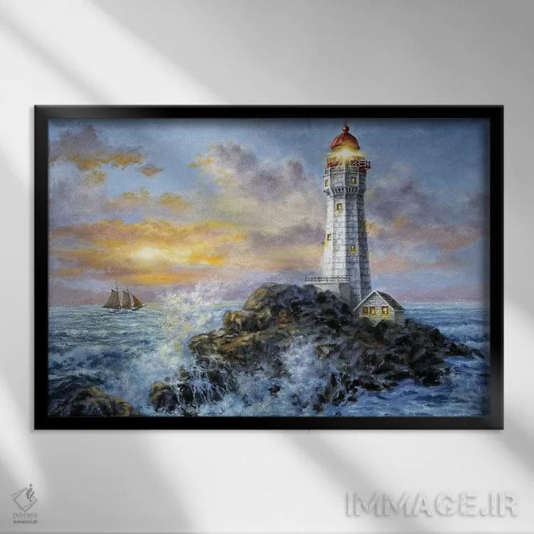 تابلو نگهبان در قلمرو خطر (اصلاح نویسه) اثر نیکی بومه - نمای قابدار مشکی