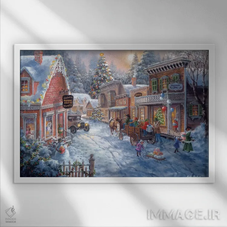 تابلو روزهای خوب گذشته اثر نیکی بومه - نمای قابدار سفید