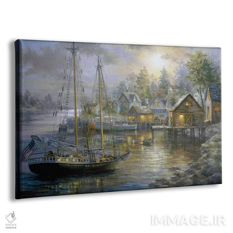 تابلو شهر بندری اثر نیکی بومه - نمای پرسپکتیو محصول