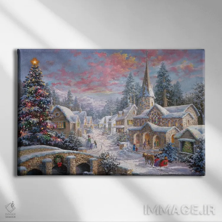 تابلو بهشت روی زمین یک اثر نیکی بومه - نمای روبهرو روی دیوار