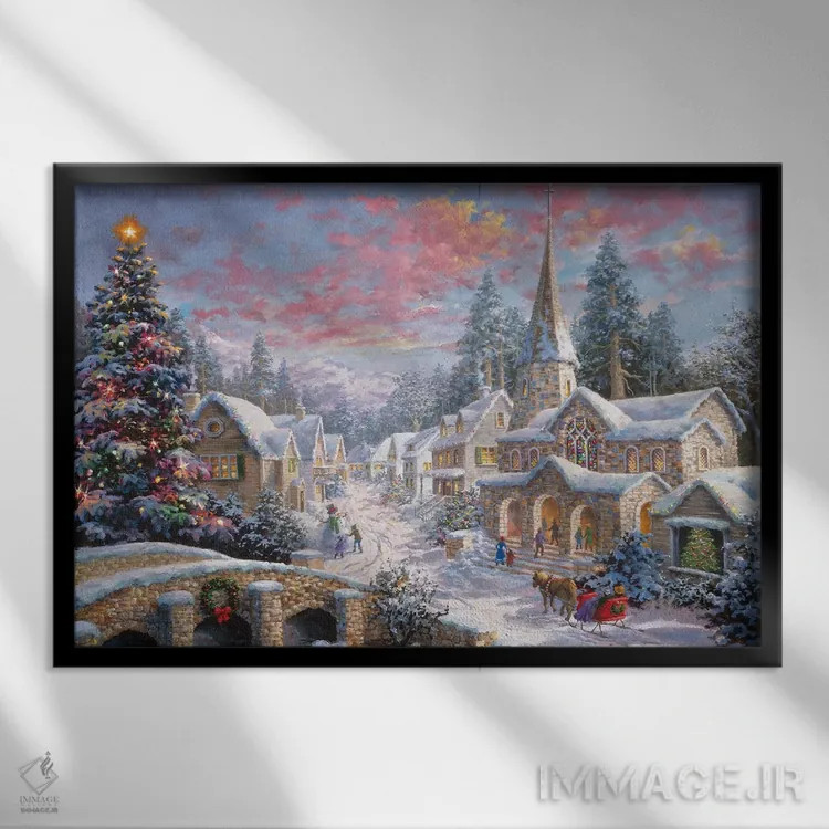 تابلو بهشت روی زمین یک اثر نیکی بومه - نمای قابدار مشکی