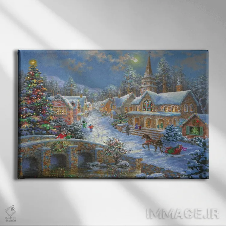 تابلو بهشت روی زمین دو اثر نیکی بومه - نمای روبهرو روی دیوار