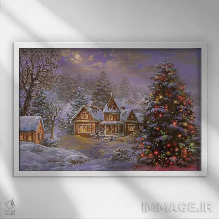 تابلو تعطیلات شادیبخش اثر نیکی بومه - نمای قابدار سفید