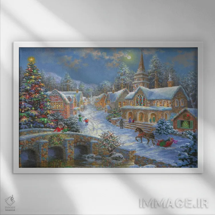 تابلو بهشت روی زمین دو اثر نیکی بومه - نمای قابدار سفید