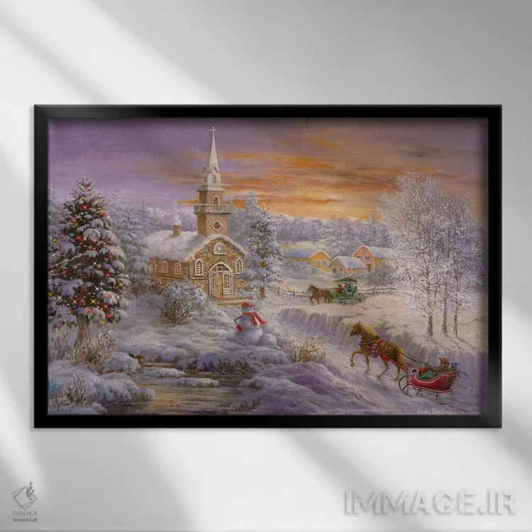 تابلو عبادت در تعطیلات اثر نیکی بومه - نمای قابدار مشکی