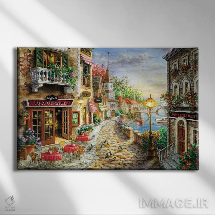 تابلو دعوت به شام اثر نیکی بومه - نمای روبهرو روی دیوار