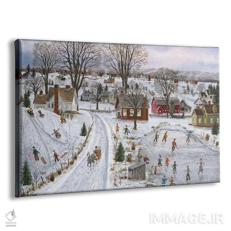 تابلو سورتمه و اسکیت اثر باب فِر - نمای پرسپکتیو محصول