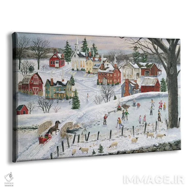 تابلو سورتمهٔ قرمز اثر باب فِر - نمای پرسپکتیو محصول