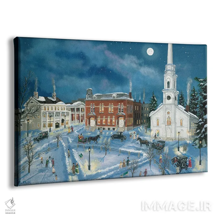 تابلو برکشایر سبز در زمستان (لی، ماساچوست) اثر باب فِر - نمای پرسپکتیو محصول