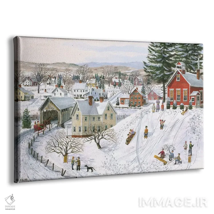 تابلو تعطیلات زمستانی اثر باب فِر - نمای پرسپکتیو محصول