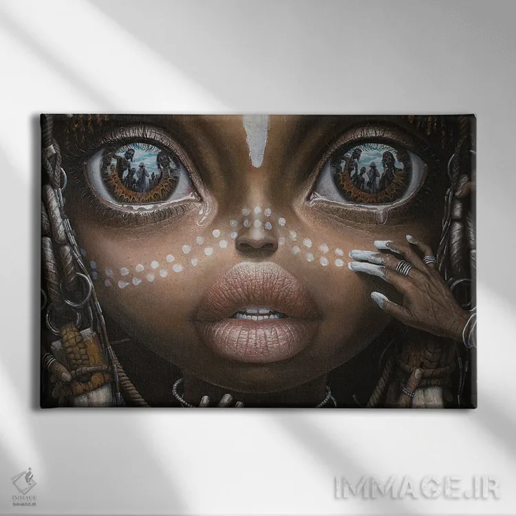 تابلو زیبایی جهان را نجات خواهد داد یک اثر آدریان بوردَا - نمای روبهرو روی دیوار