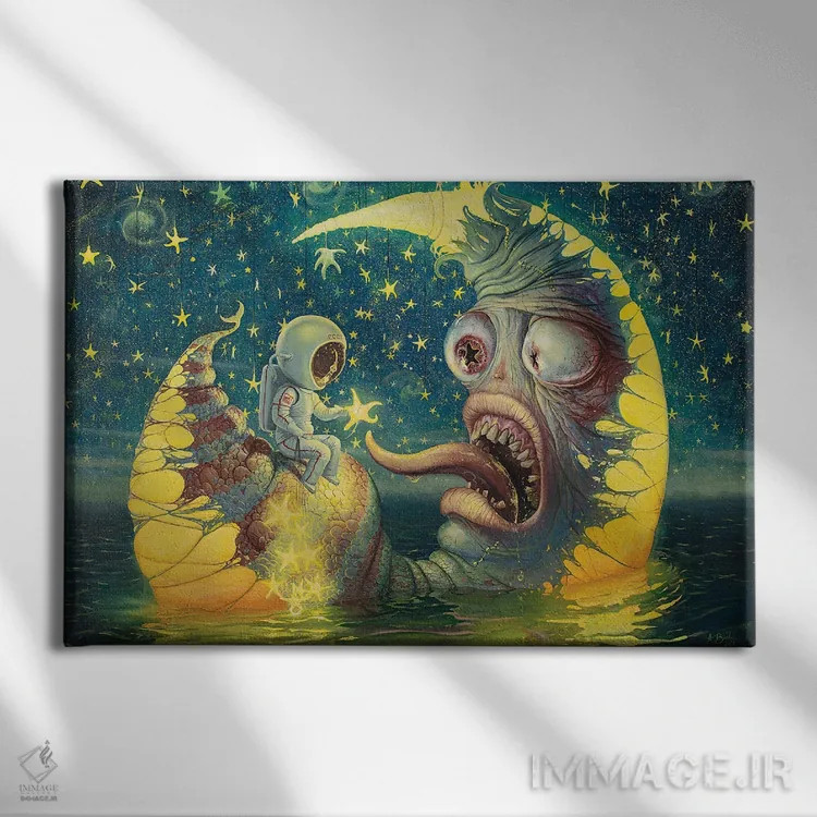 تابلو تغذیهٔ نور درونی اثر آدریان بوردَا - نمای روبهرو روی دیوار