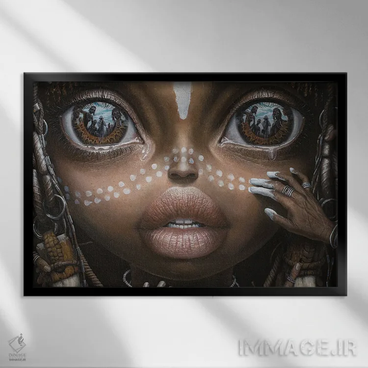 تابلو زیبایی جهان را نجات خواهد داد یک اثر آدریان بوردَا - نمای قابدار مشکی