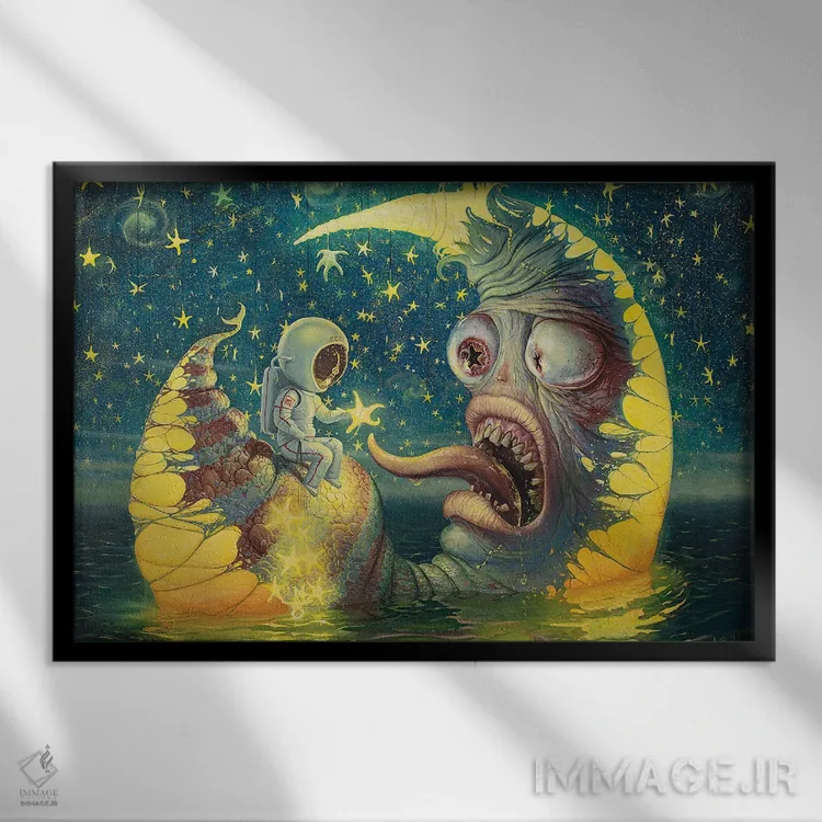 تابلو تغذیهٔ نور درونی اثر آدریان بوردَا - نمای قابدار مشکی