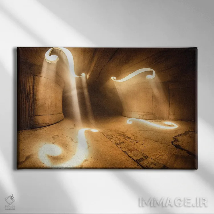 تابلو درون ویولن ۱۰ اثر آدریان بوردَا - نمای روبهرو روی دیوار