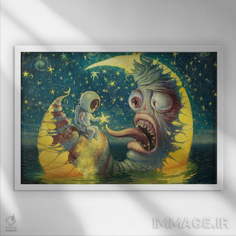 تابلو تغذیهٔ نور درونی اثر آدریان بوردَا - نمای قابدار سفید