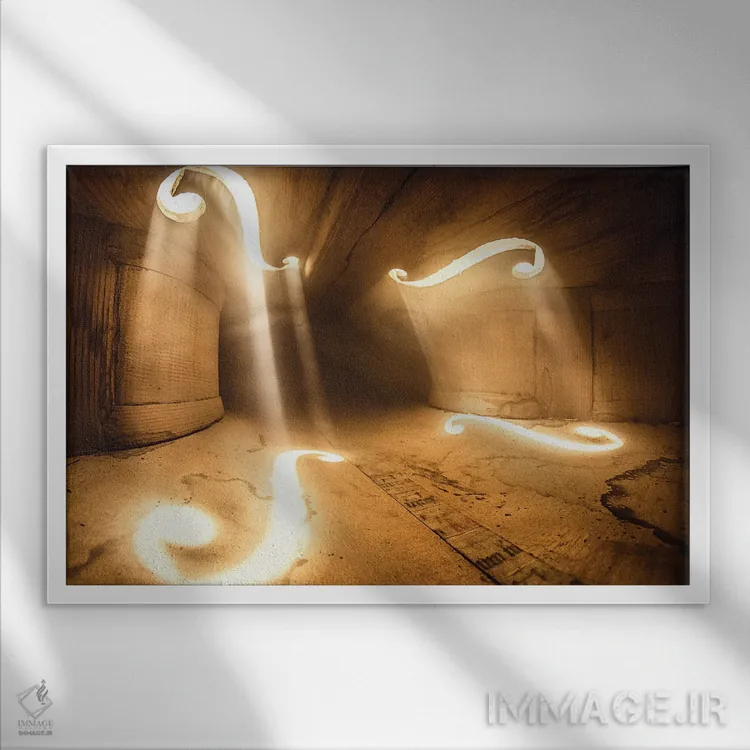 تابلو درون ویولن ۱۰ اثر آدریان بوردَا - نمای قابدار سفید