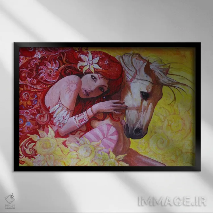 تابلو من فقط در روزهای آفتابی میشکفم اثر آدریان بوردَا - نمای قابدار مشکی