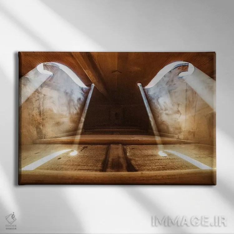 تابلو درون ویولن دو اثر آدریان بوردَا - نمای روبهرو روی دیوار